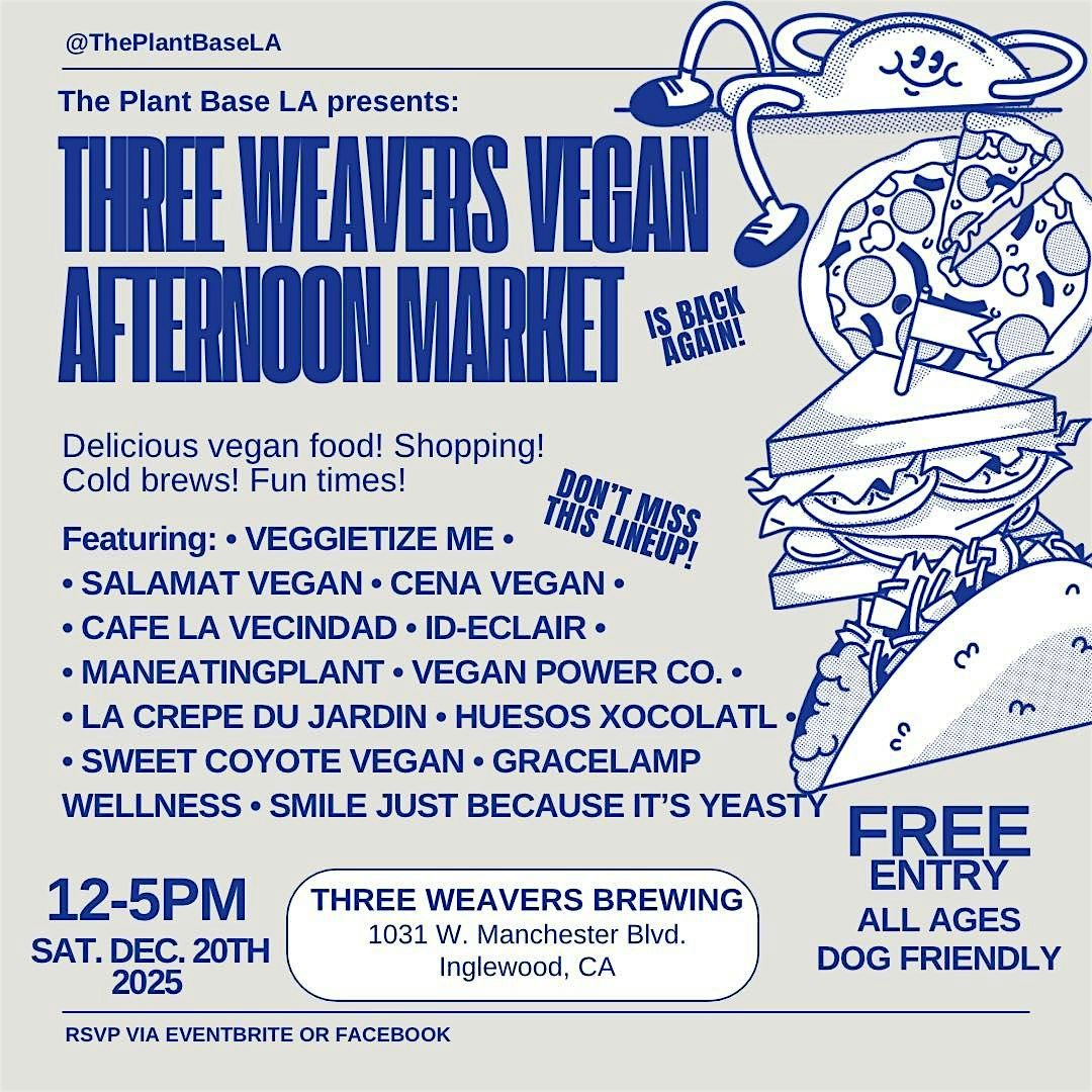 Vegan Day Market at Three Weavers Brewing in Inglewood!, 20 December | Event in Inglewood | AllEvents