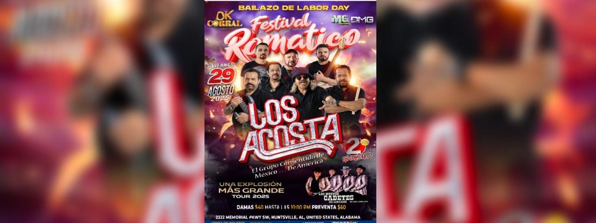 LOS ACOSTA, LOS NUEVOS CADETES DE LINARES , 29 August | Event in Huntsville | AllEvents