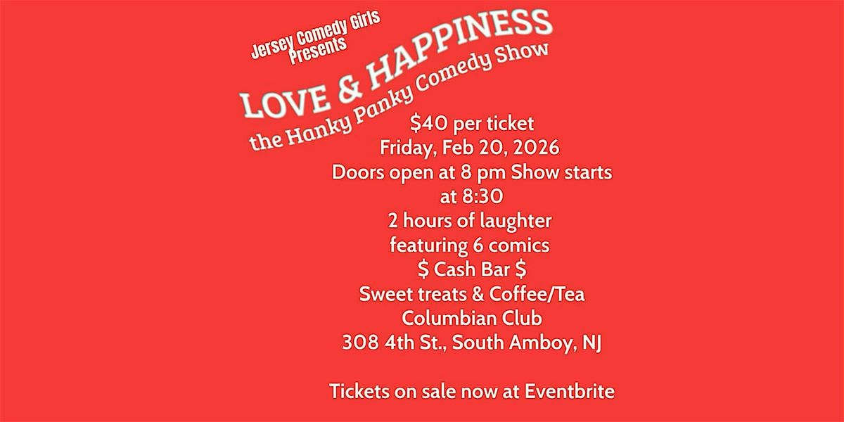 The Hanky Panky Comedy Show, 20 February | Event in South Amboy | AllEvents