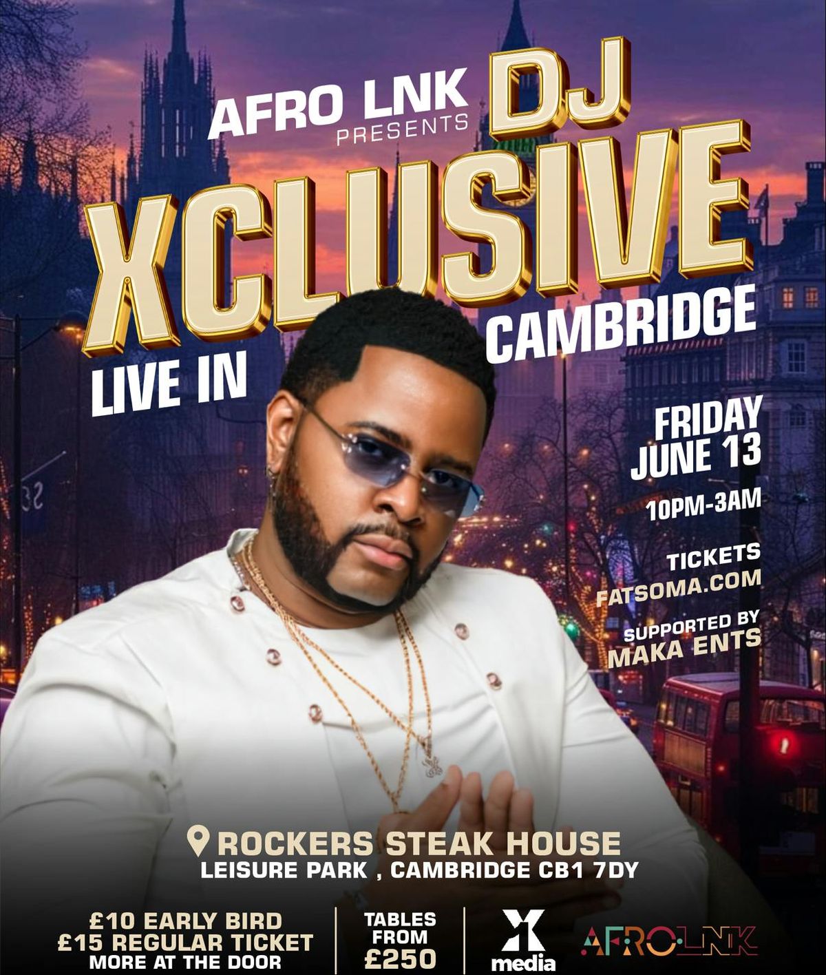 DJ XCLUSIVE LIVE IN CAMBRIDGE, 13 June | Event in Cambridge | AllEvents