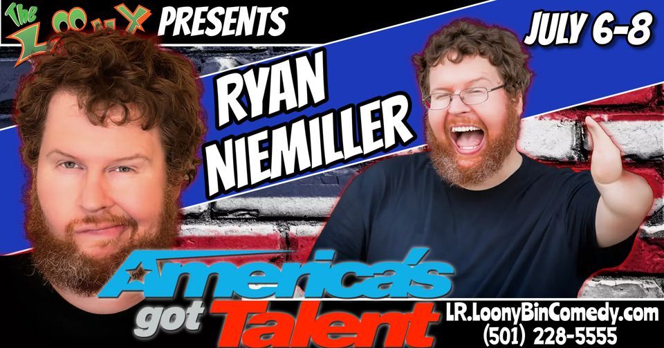 Ryan Niemiller LIVE in Little Rock!, Loony Bin Comedy Club of Little Rock, July 6 2023