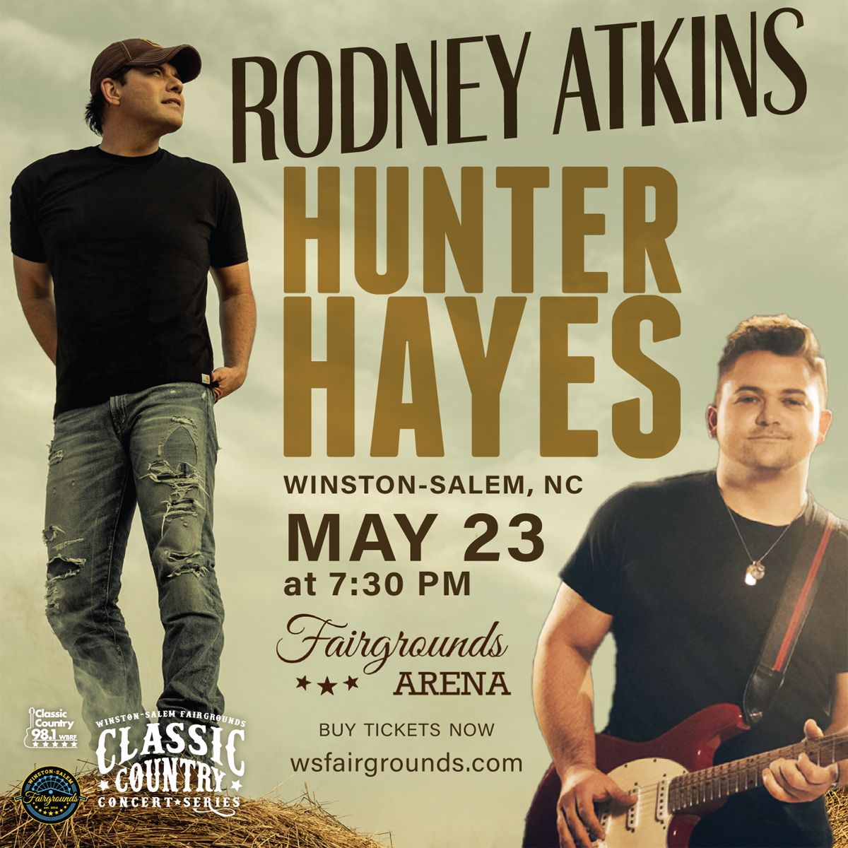 Rodney Atkins & Hunter Hayes, 22 May | Event in Winston Salem | AllEvents