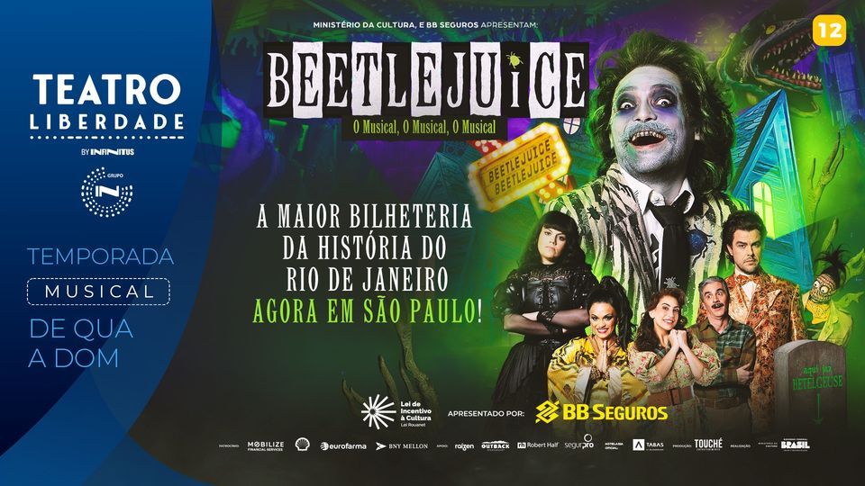 BEETLEJUICE - O MUSICAL, O MUSICAL, O MUSICAL, Teatro Liberdade, São ...