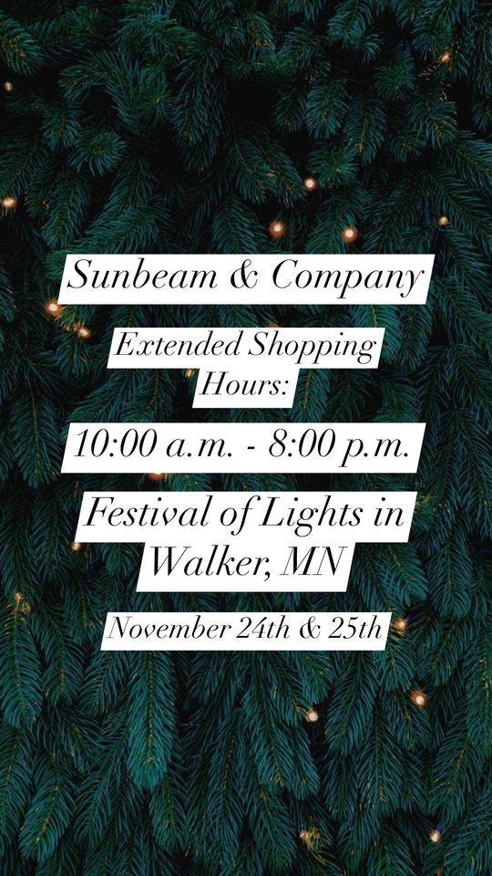 Festival of Lights Extended Shopping Hours, Sunbeam and Company, Walker