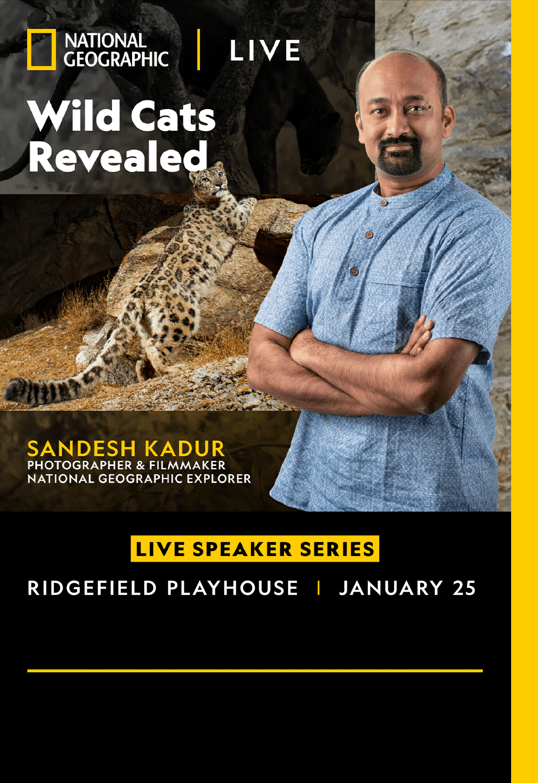 National Geographic Live: Wild Cats Revealed with Sandesh Kadur at Artis - Naples, 22 January | Event in Naples