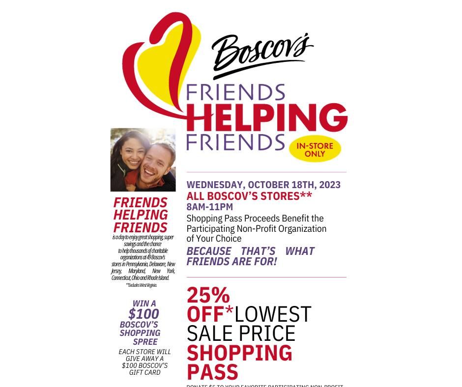 Boscovs Friends HELPING Friends, Boscov's (Erie, PA), 18 October 2023