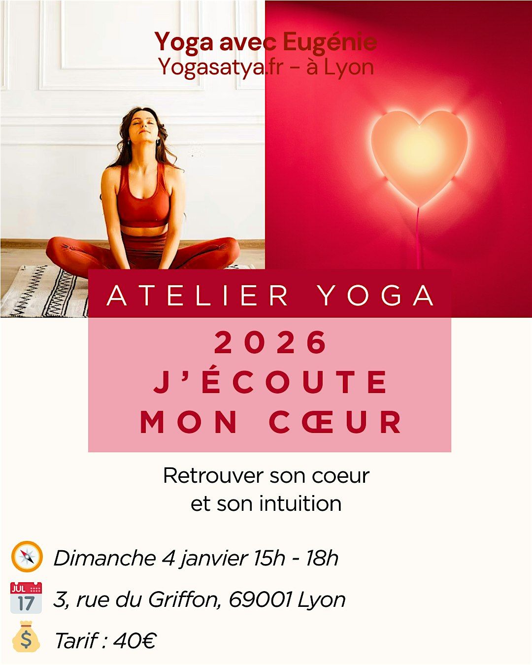 Commencer l'année en écoutant son cœur., 4 January | Event in Lyon | AllEvents