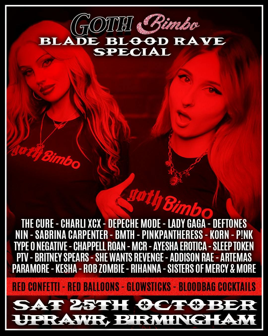 Goth Bimbo: Blade Blood Rave Edition , 25 October | Event in Birmingham | AllEvents