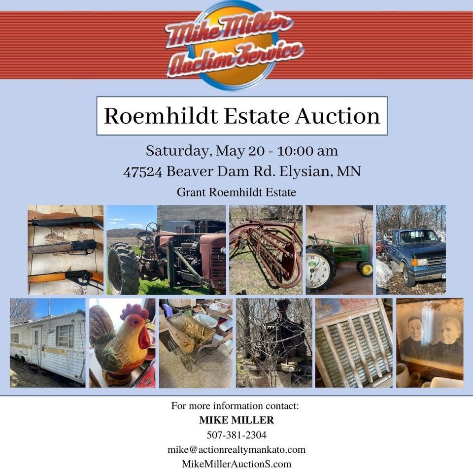Roemhildt Estate Auction, 47524 Beaver Dam Rd, Elysian, MN 560284478