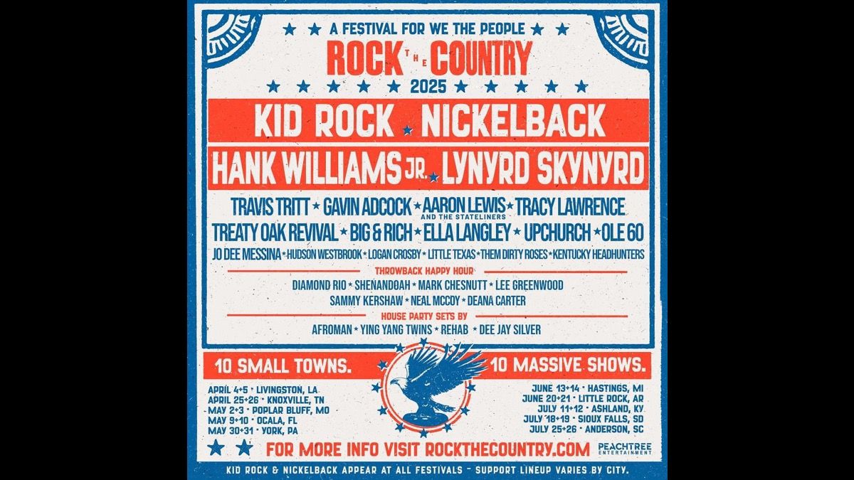 Rock The Country: Kid Rock  Nickelback  Travis Tritt & Tracy Lawrence - 2 Day Pass, 17 July | AllEvents