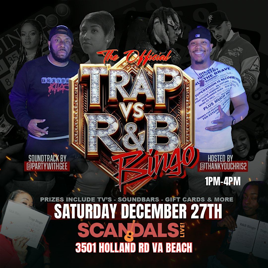 R&B BINGO BRUNCH VA Beach SATURDAY 12/27/25 At Scandals W/Thank You Chris, 27 December | Event in Virginia Beach