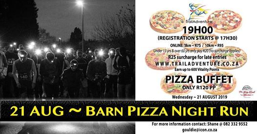 Trailadventure Barn Pizza Night Run Walk At The Big Red Barn