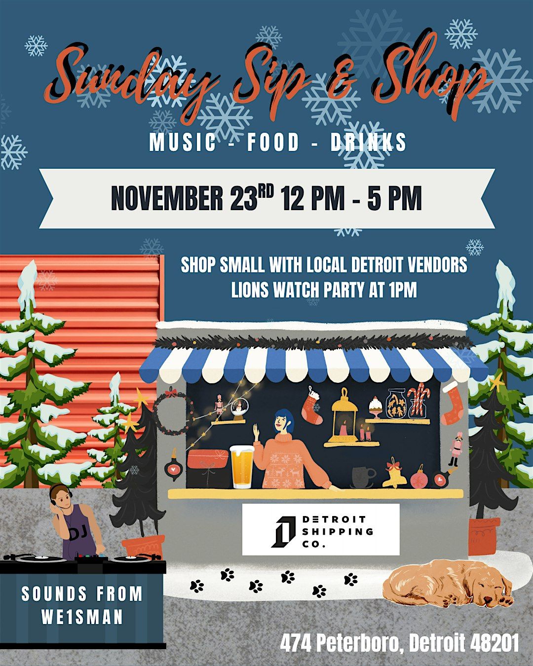 Sunday Sip & Shop at Detroit Shipping Co | Event in Detroit | AllEvents
