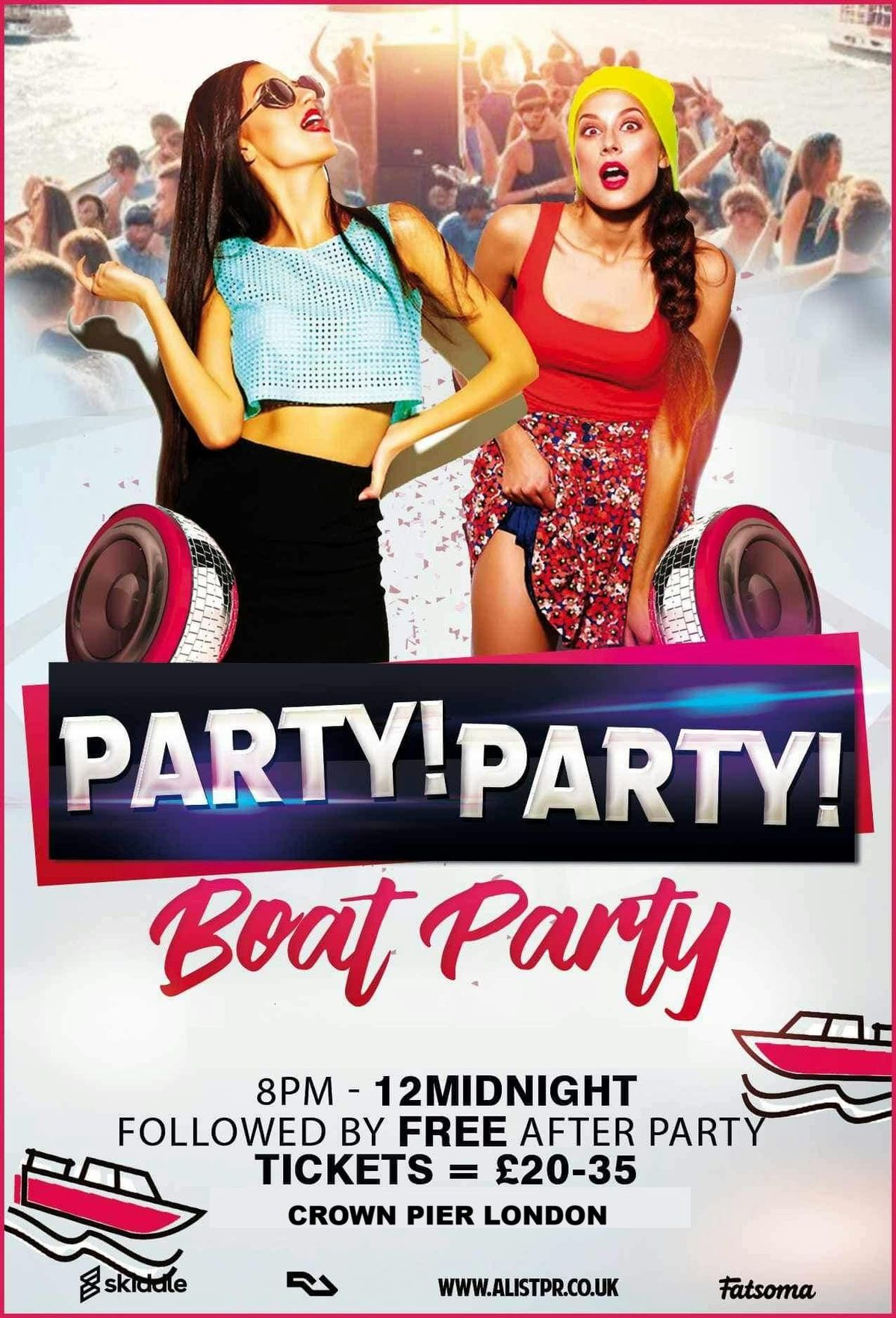 Get Ready to Party Party! London's Ultimate Boat party is Back / £15 tickets, 9 August | Event in London