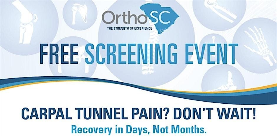 FREE SCREENING EVENT- Carpal Tunnel Pain, 11 December | Event in Conway | AllEvents