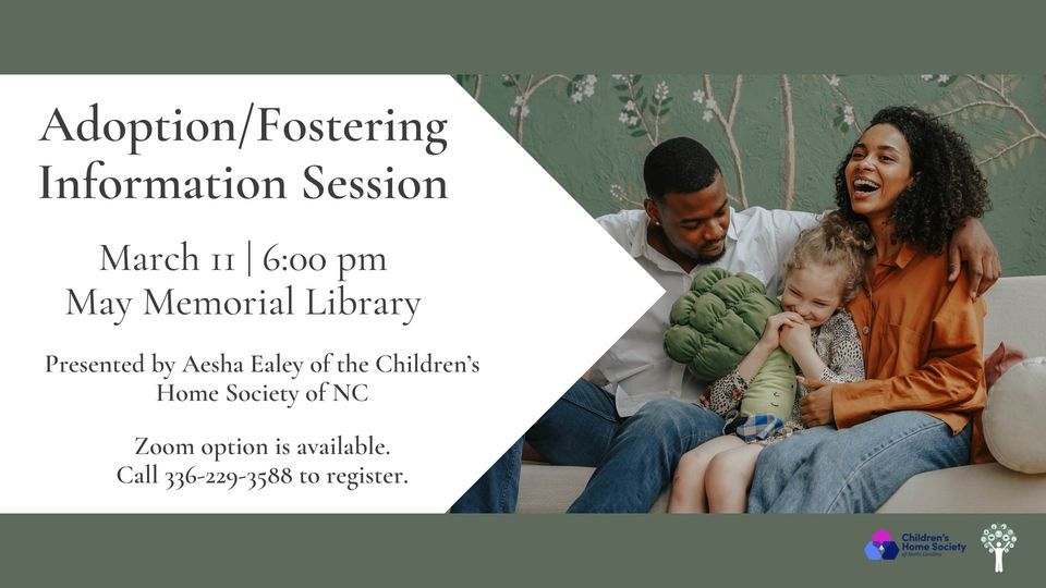 Adoption/Fostering Information Session, May Memorial Library