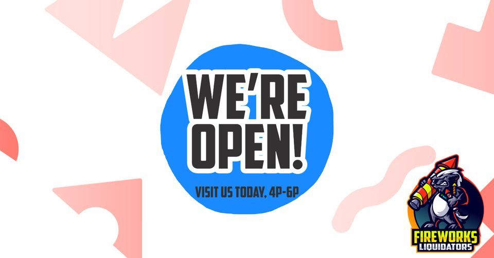 OPEN for New Years Eve Sales!, Fireworks Liquidators, Cadott, December