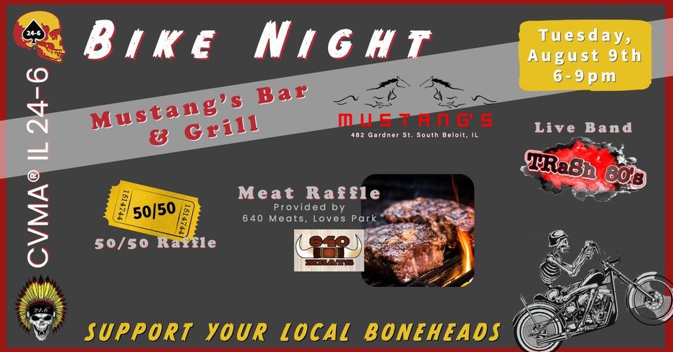 CVMA® IL 246 Bike Night, Mustangs Bar Grill, Beloit, August 9 2022 AllEvents.in