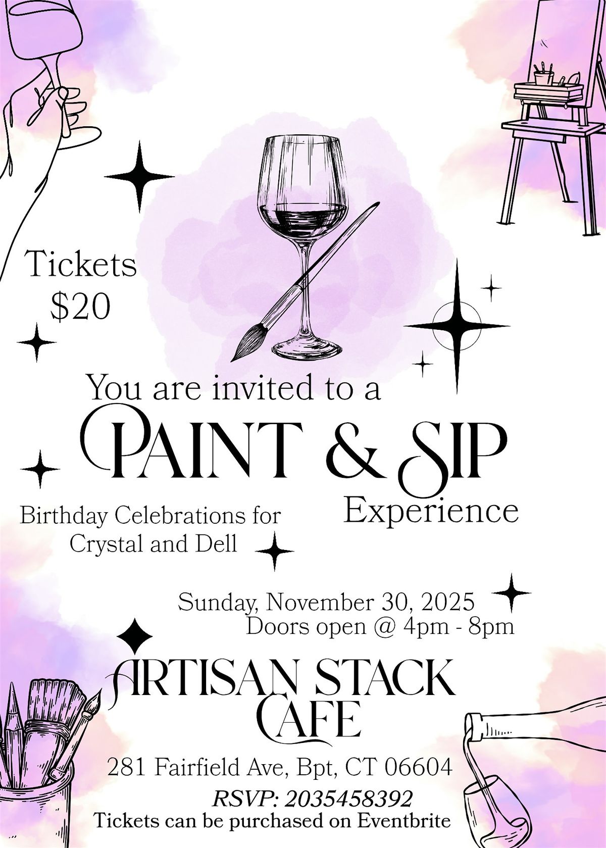 Paint & Sip Experience, 30 November | Event in Bridgeport | AllEvents