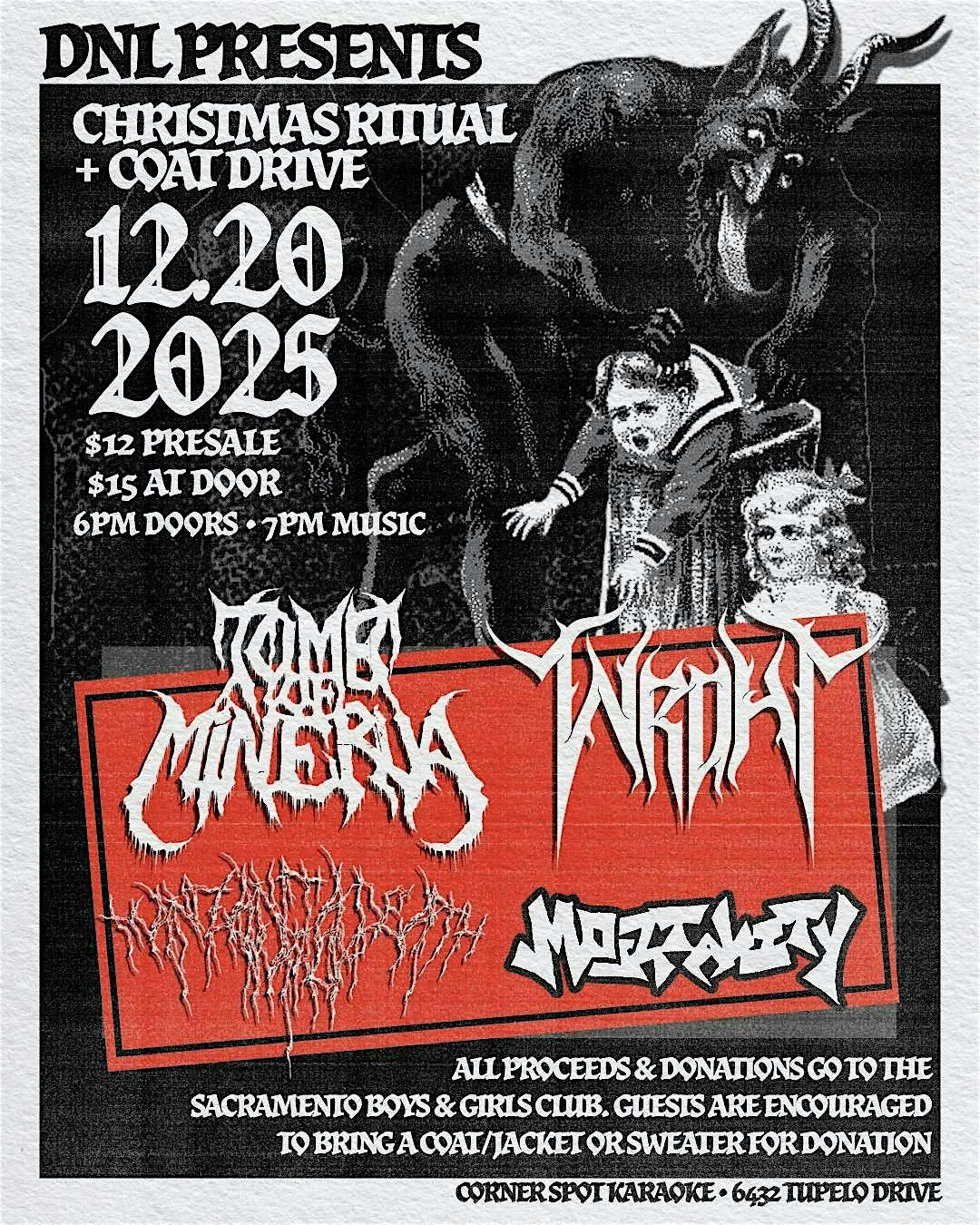 Tomb of Minerva w/ Wroht, Manzanita Death March, & Mortality, 20 December | Event in Citrus Heights | AllEvents