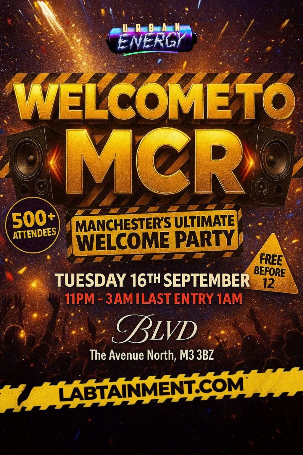 WELCOME TO MCR: THE ULTIMATE FRESHERS WELCOME PARTY, 16 September | Event in Manchester | AllEvents