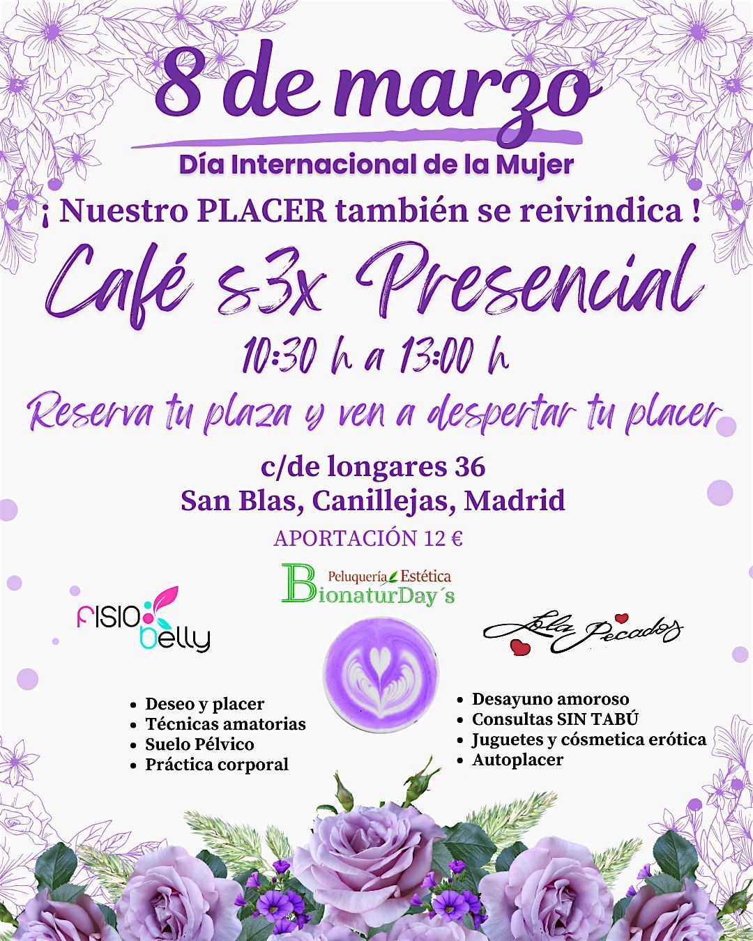 CAFÉ SEX PRESENCIAL, C. de Longares, 36, Madrid, 8 March 2026 | AllEvents