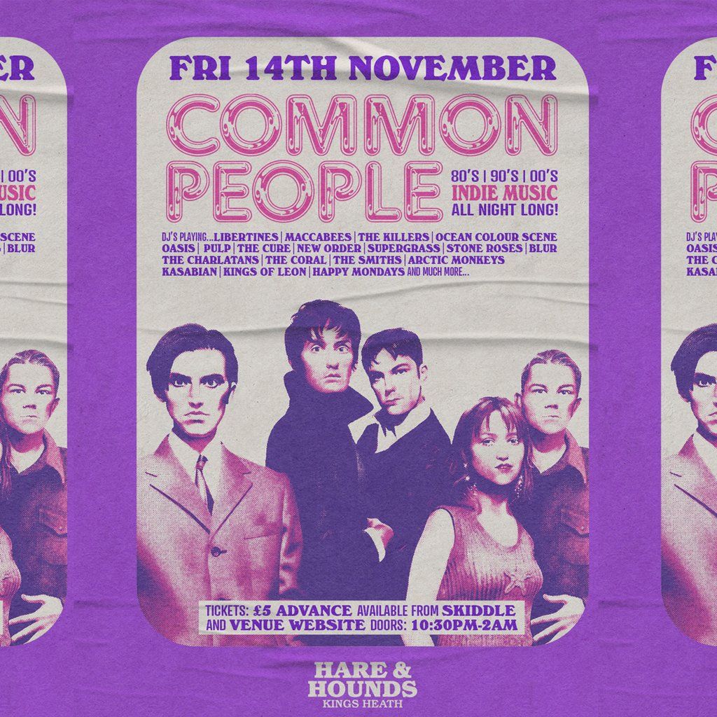Common People [80s, 90s, 00s Indie Disco!], 14 November | Event in Birmingham | AllEvents