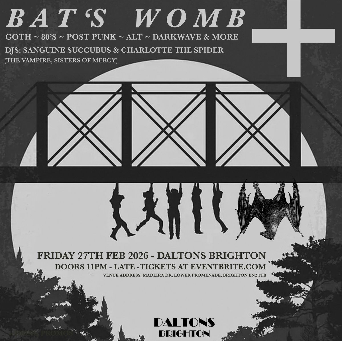 Bat’s Womb ~ Goth Club Night at Daltons Brighton 27/2/26, 27 February | Event in Brighton | AllEvents