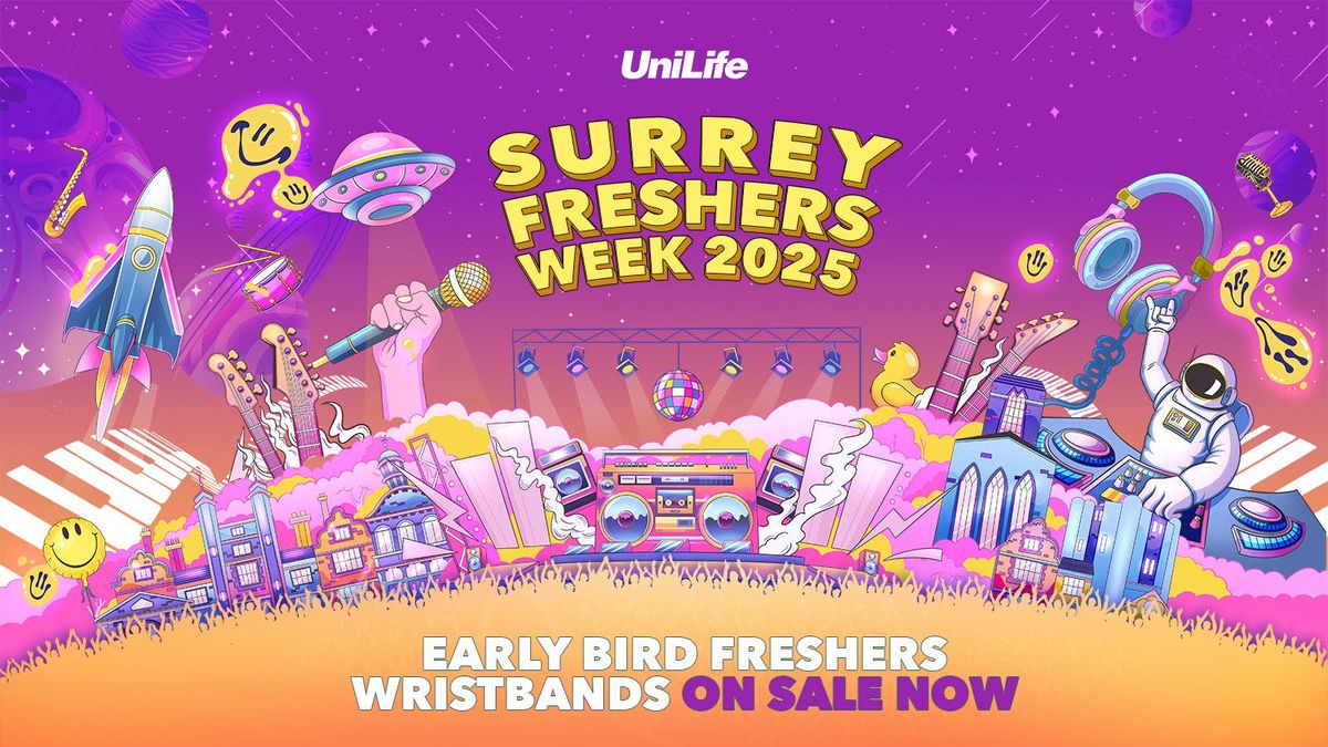 Surrey Freshers Week 2025 |  1 Wristband - 1000s of Students, 14 September | Event in Guildford | AllEvents