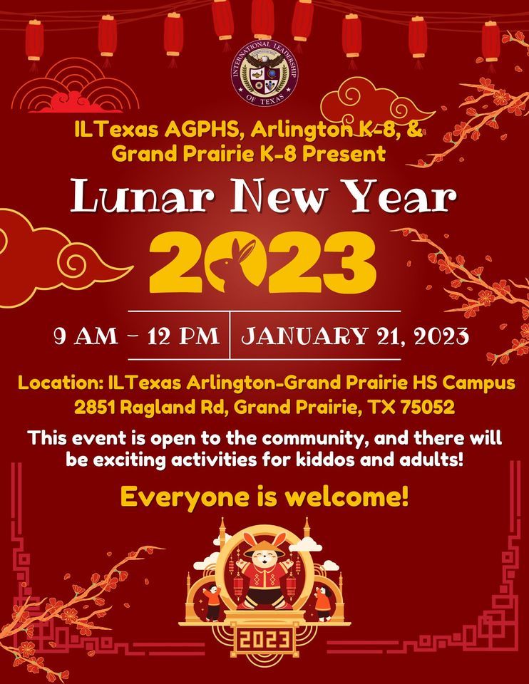 ILTEXAS AK8, GPK8, & AGPHS LUNAR NEW YEAR 2023 You’re Invited