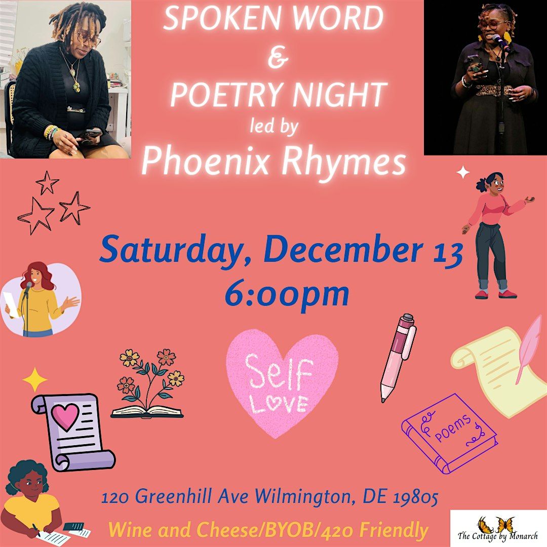 Spoken Word & Poetry Night with Phoenix Rhymes, 13 December | Event in Wilmington | AllEvents