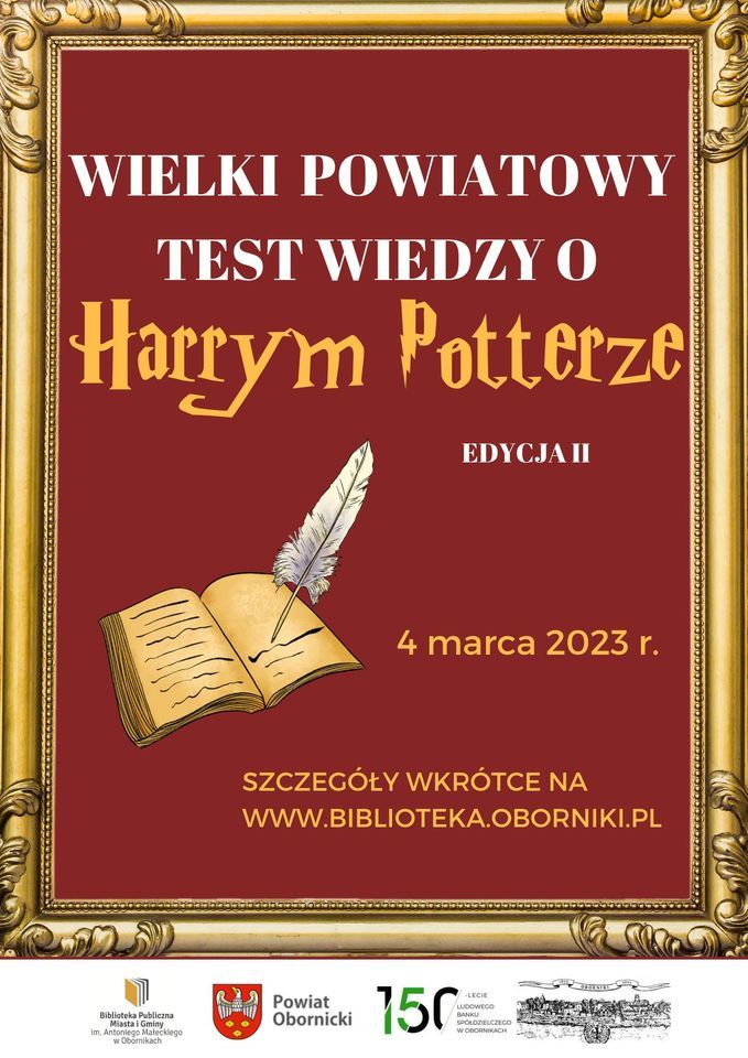 Test Wiedzy O Harrym Potterze Wielki Powiatowy Test Wiedzy o Harrym Potterze , Biblioteka Publiczna