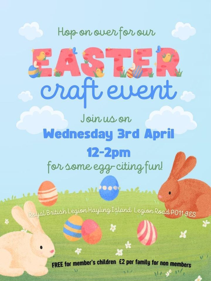 Childrens Easter Craft Event Royal British Legion Hayling Island childrens-easter-craft-event-royal-british-legion-hayling-island
