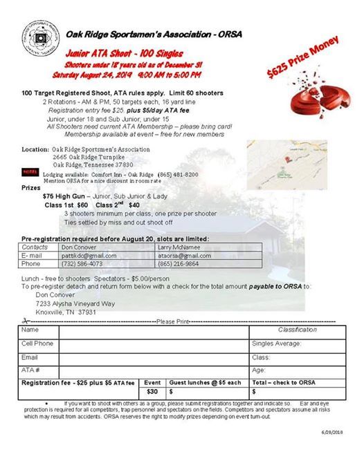 Junior Register Trap Shoot At Orsa Skeet Trap Sporting Clays