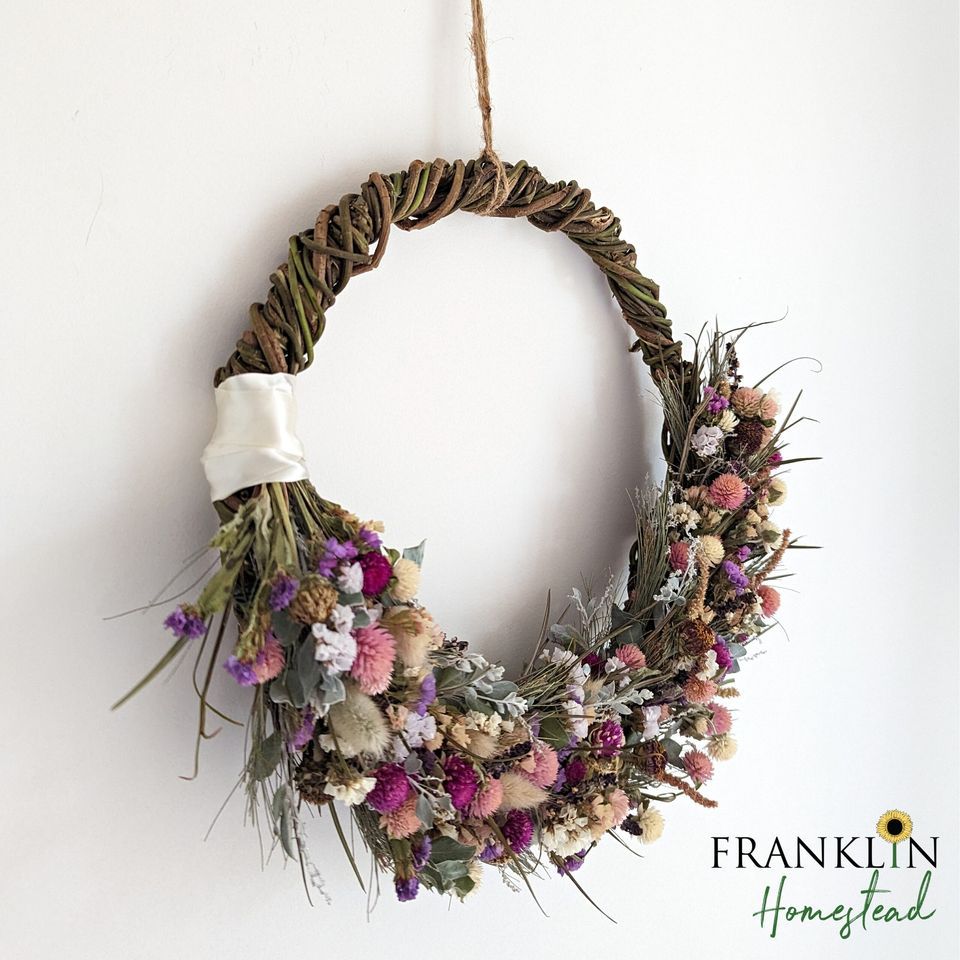 Easter Dried Floral Wreath Sat 1 April 2023, 91 Ziegenfusz
