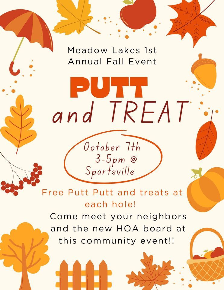 Putt & Treat Meadow Lakes HOA Fall Event, Sportsville, North Ridgeville
