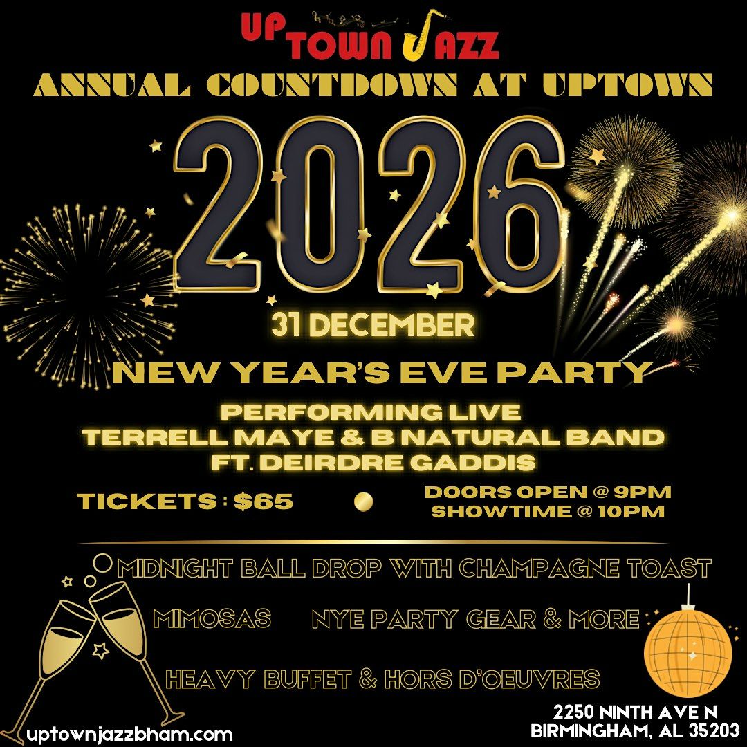 COUNTDOWN AT UPTOWN 2026, 31 December | Event in Birmingham | AllEvents