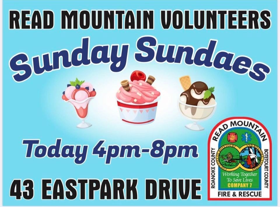 Sunday Sundaes , Read Mountain Fire and Rescue Department, Troutville