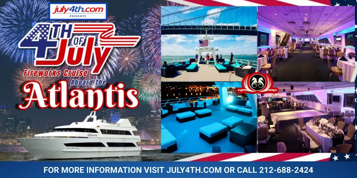 Luxury NYC July 4th Fireworks Cruise Aboard the Atlantis Yacht