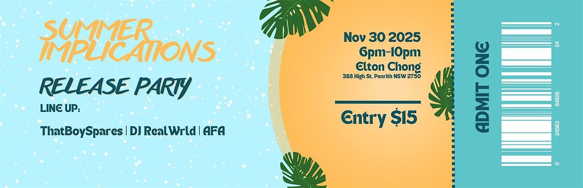 Summer Implications Release Party, 30 November | Event in Penrith | AllEvents