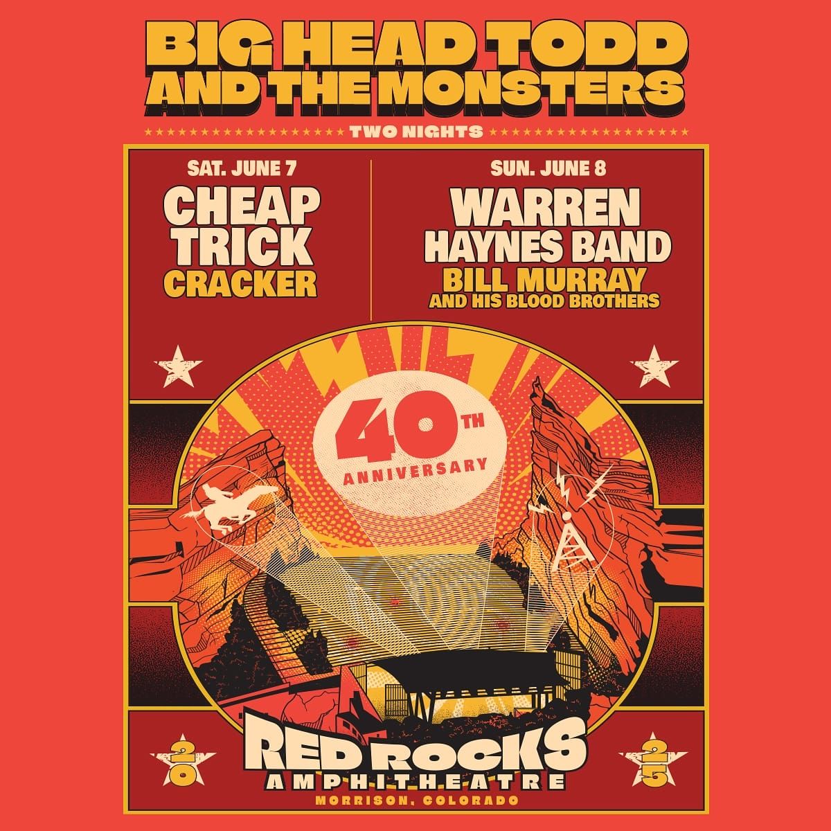 Big Head Todd & The Monsters with Warren Haynes Band and Bill Murray and His Blood Brothers, 8 June | AllEvents