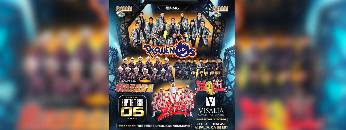 PEQUEÑOS MUSICAL, BANDA RAFAGA, BANDA MOVIL & MAS in Visalia, 6 September | Event in Visalia | AllEvents