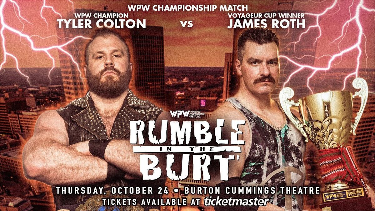 Winnipeg Pro Wrestling - Rumble in the Burt 3 at Burton Cummings Theatre, 19 October | Event in Winnipeg | AllEvents