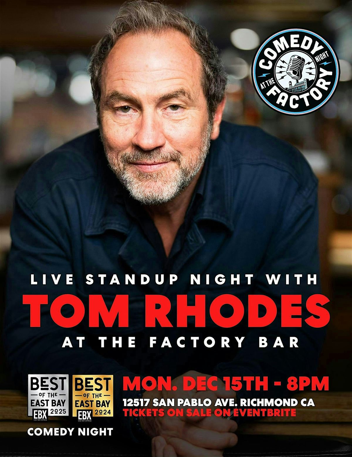 ONE NIGHT ONLY-Tom Rhodes @ The Factory Bar, 15 December | Event in Richmond | AllEvents