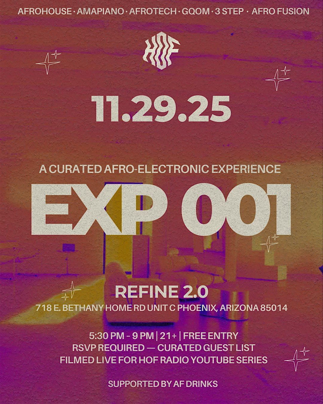 Afrohouse • Afrotech Curated Experience — EXP 001, 29 November | Event in Phoenix | AllEvents