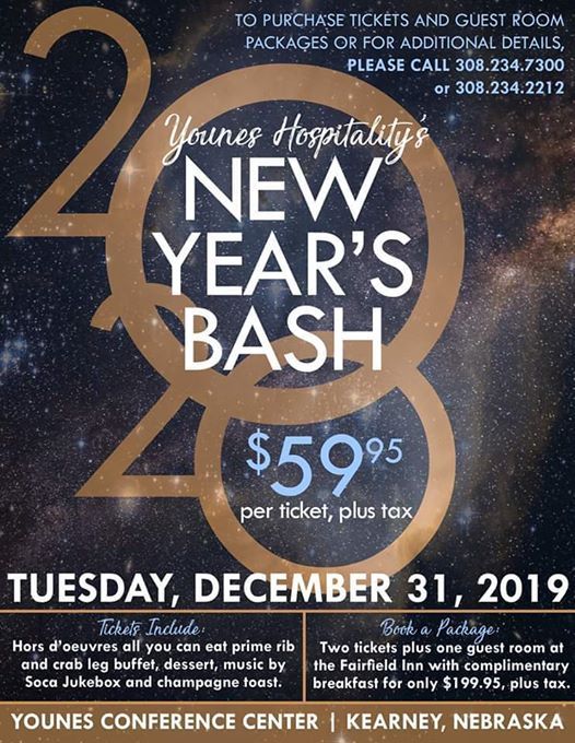 New Years Bash 2020 At Younes Conference Center Kearney Ne Kearney