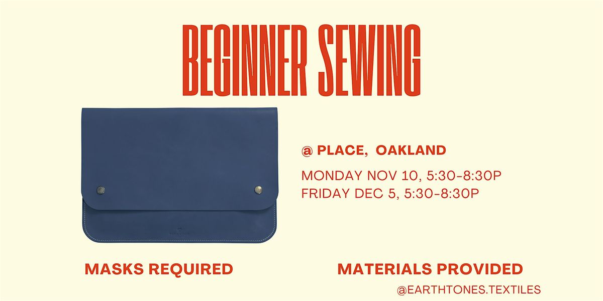Introduction to Machine Sewing (Nov/Dec 2025) | Event in Oakland | AllEvents