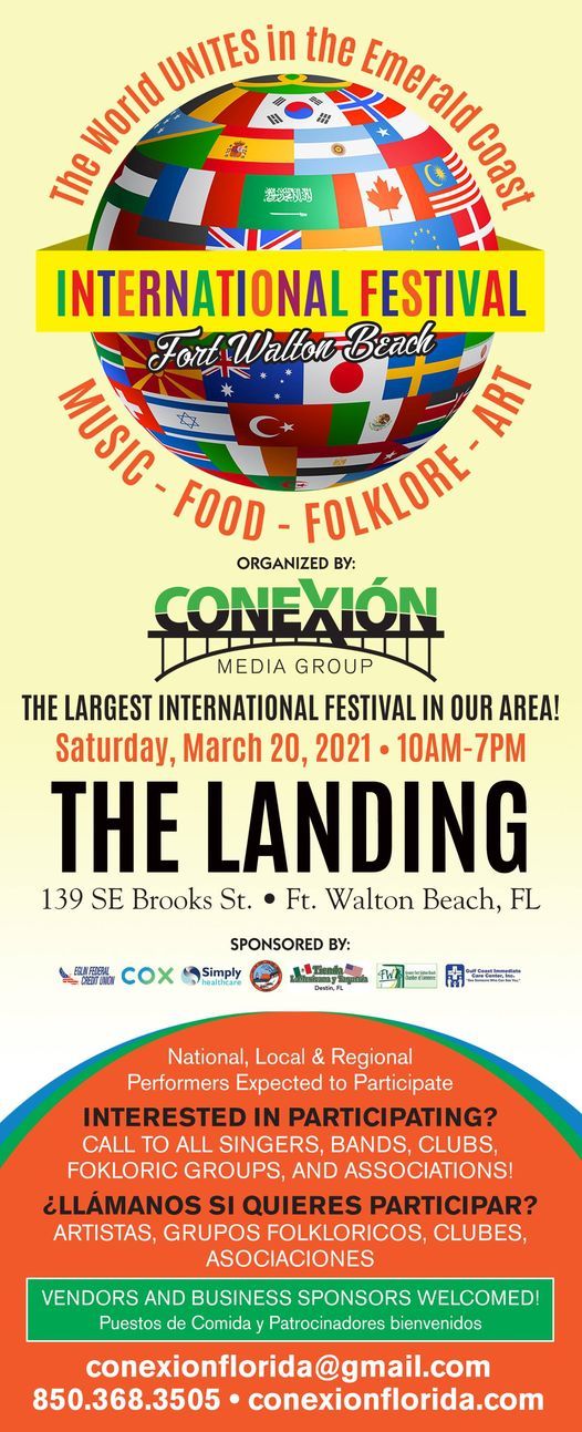 3rd Annual International Festival Fort Walton Beach Fort Walton Beach Landing Park March 20 2021 Allevents In Fort Walton Beach Holiday Events Festivals 2022