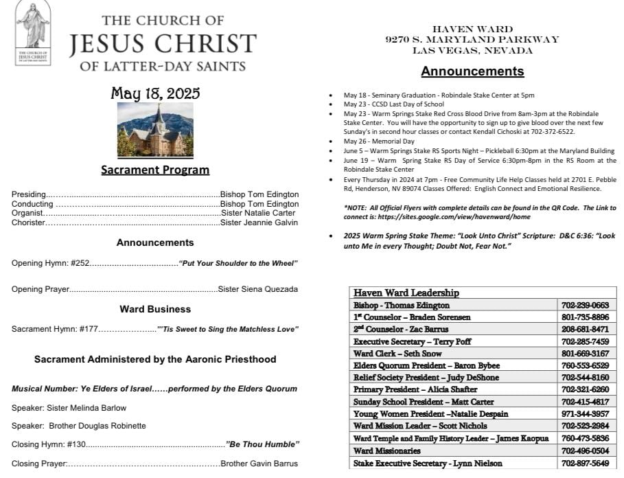 Haven Ward Program | Event in Las Vegas | AllEvents