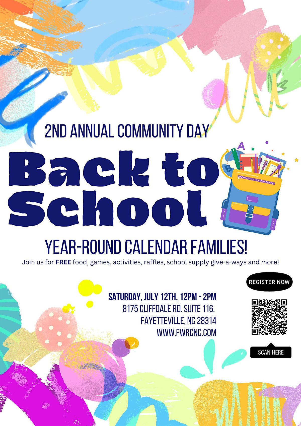 3rd Annual Community Day:  Back To School, 12 July | Event in Fayetteville | AllEvents